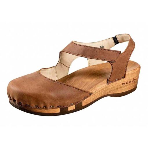 Nicole Damen Clog Sandale woody® - Tabacco