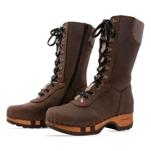 Rosanna Damen Clog Stiefel woody® - Caffe
